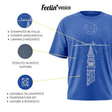 Art T-shirt "Campanile" Blue - Manuel Minto