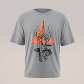 Art T-shirt "Venice's Hands" Light Grey