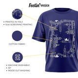 Art T-Shirt "Collage city-Venice" Dark Blue