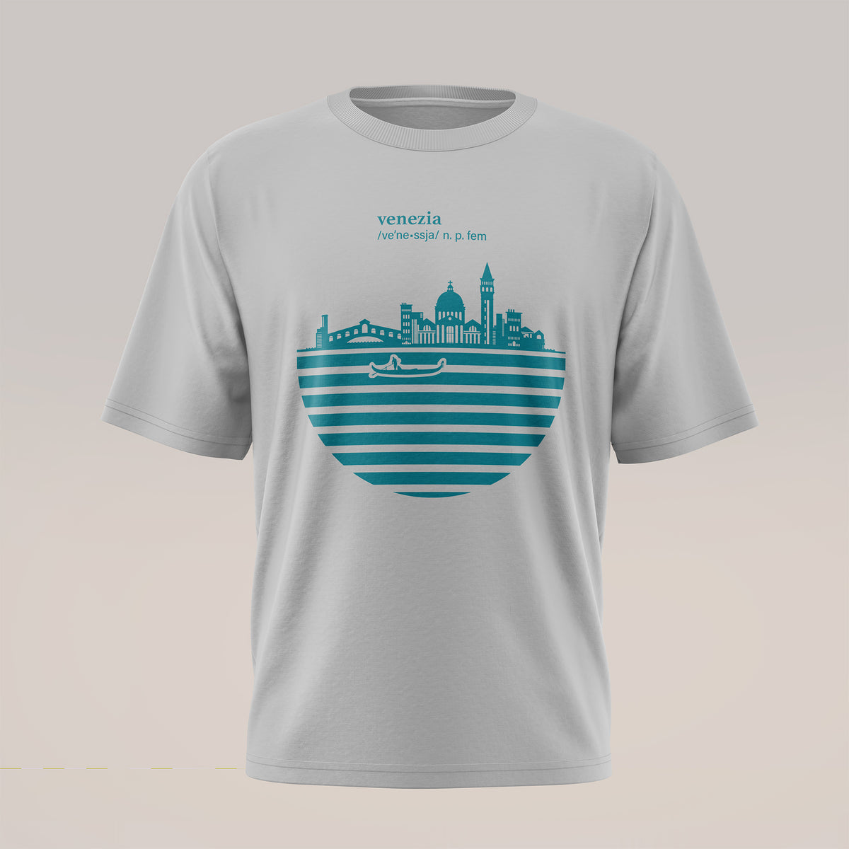 Art T-Shirt "Venezia" Light Grey