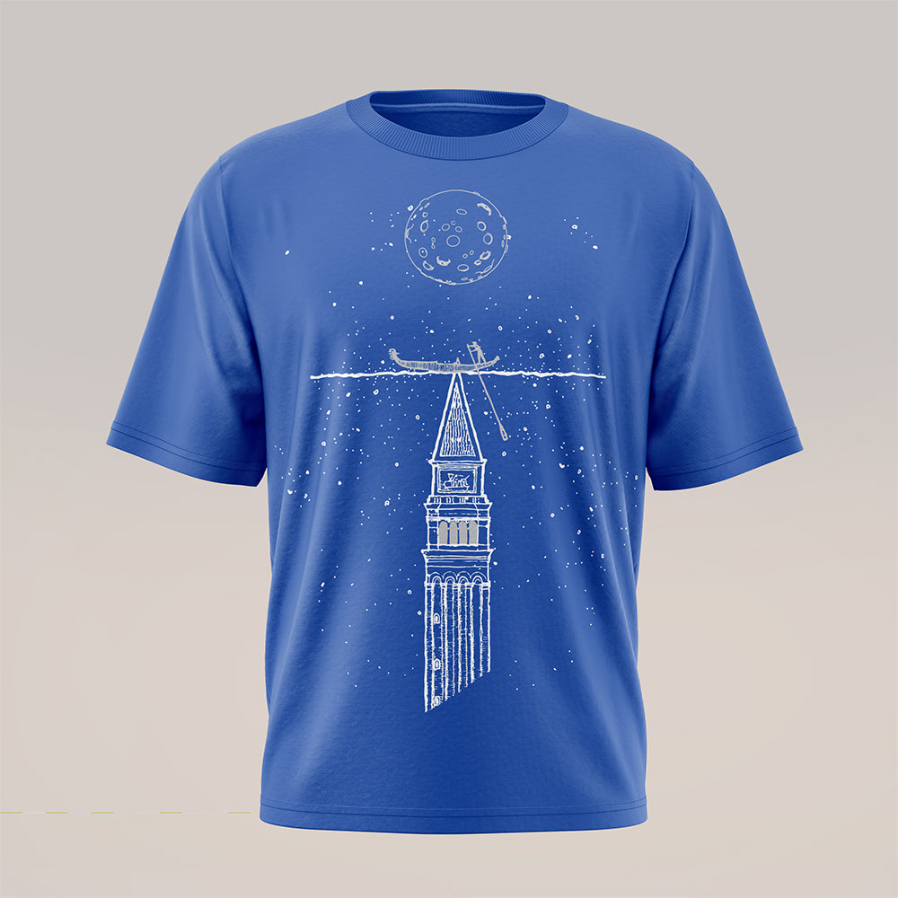 Art T-shirt "Campanile" Blue - Manuel Minto