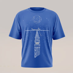 Art T-shirt "Campanile" Blue