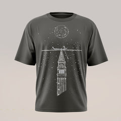 Art T-shirt "Campanile" Black - Manuel Minto