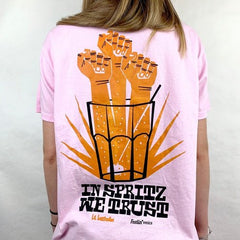 Art T-shirt "In Spritz We Trust" Pink