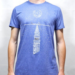 Art T-shirt "Campanile" Blue - Manuel Minto